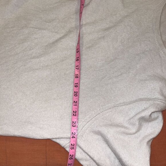 J.Crew Wool Cashmere Womens Cream Sweater 2X Cozy Long Sleeve Relaxed Fit - Picture 7 of 9